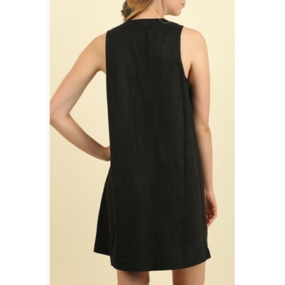 Suede Embroidered Dress - Picture 2 of 3